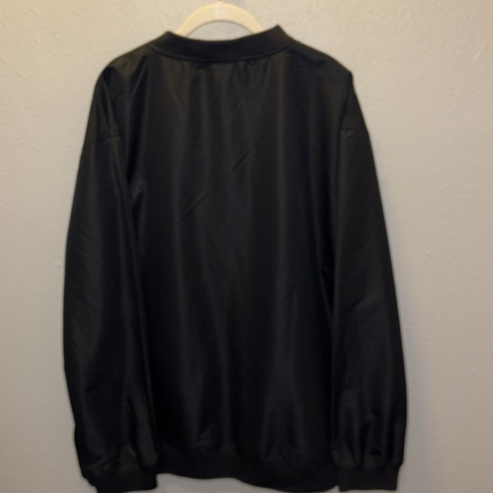 New Orleans Saints NFL Team V Neck Shirt Jacket w Pockets Black Gold Men’s Sz XL - Picture 8 of 9